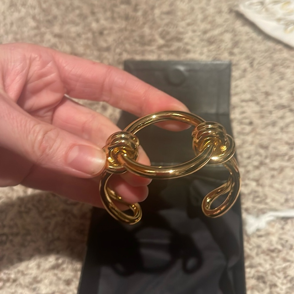 J.Crew knotted gold tone bangle - Picture 2 of 4